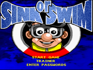 S.O.S: Sink or Swim title screen for Super Nintendo